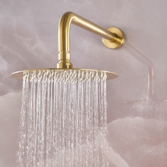 Bristan Frammento Dual Concealed Mixer Shower with Fixed Head and Handset - Brushed Brass | Product Image