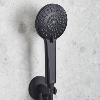 Bristan Frammento Dual Concealed Mixer Shower with Shower Kit and Fixed Head - Black | Product Image