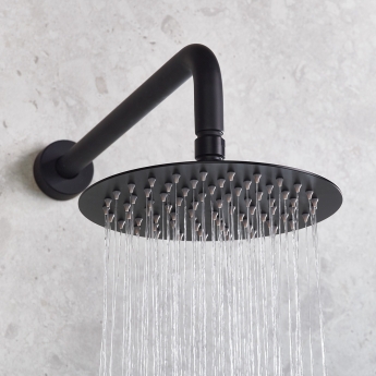Bristan Frammento Dual Concealed Mixer Shower with Shower Kit and Fixed Head - Black | Product Image