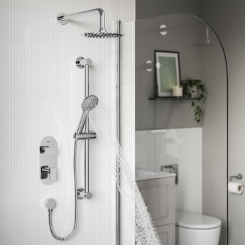 Bristan Frammento Dual Concealed Mixer Shower with Shower Kit and Fixed Head - Chrome | Product Image