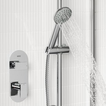 Bristan Frammento Dual Concealed Mixer Shower with Shower Kit and Fixed Head - Chrome | Product Image