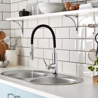 Bristan Gallery Flex Kitchen Sink Mixer Tap - Black/Chrome