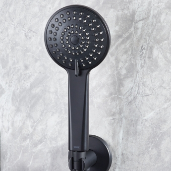 Bristan Hourglass Dual Concealed Mixer Shower with Fixed Head and Handset - Black | Product Image