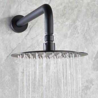 Bristan Hourglass Dual Concealed Mixer Shower with Fixed Head and Handset - Black | Product Image