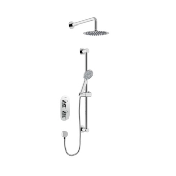 Bristan Hourglass Dual Concealed Mixer Shower with Shower Kit and Fixed Head - Chrome | Product Image