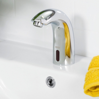 Bristan Automatic Infra-Red Swan Basin Tap Deck Mounted - Chrome