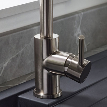 Bristan Lemon Easyfit Kitchen Sink Mixer Tap with Easy Fit Base - Brushed Nickel