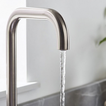 Bristan Lemon Easyfit Kitchen Sink Mixer Tap with Easy Fit Base - Brushed Nickel