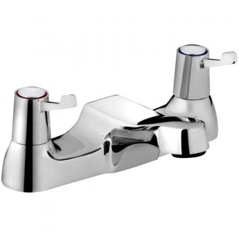 Bristan Value Bath Filler Tap with 76mm Metal Lever Handles - Chrome