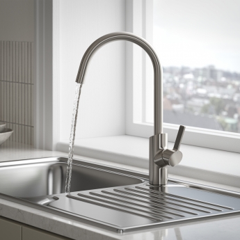 Bristan Maple EasyFit Kitchen Sink Mixer Tap - Stainless Steel