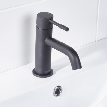 Bristan Mila Basin Mixer Tap with Clicker Waste - Black