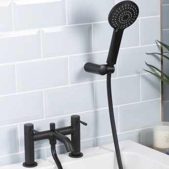Bristan Mila Bath Shower Mixer Tap Pillar Mounted - Black