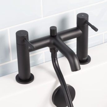 Bristan Mila Bath Shower Mixer Tap Pillar Mounted - Black