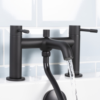 Bristan Mila Bath Shower Mixer Tap Pillar Mounted - Black