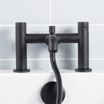 Bristan Mila Bath Shower Mixer Tap Pillar Mounted - Black