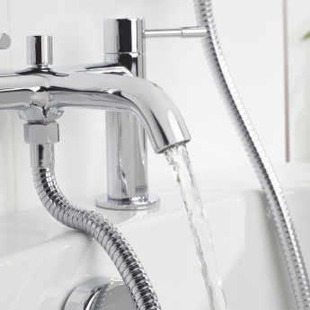 Bristan Mila Bath Shower Mixer Tap Pillar Mounted - Chrome