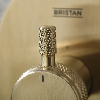 Bristan Molida Dual Concealed Mixer Shower with Fixed Head and Handset - Brushed Brass | Product Image