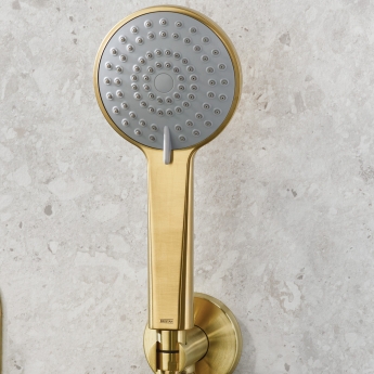 Bristan Molida Dual Concealed Mixer Shower with Fixed Head and Handset - Brushed Brass | Product Image