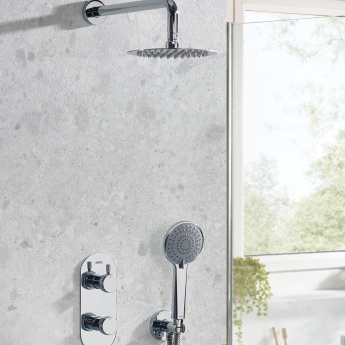 Bristan Molida Dual Concealed Mixer Shower with Shower Kit and Fixed Head - Chrome | Product Image