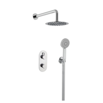 Bristan Molida Dual Concealed Mixer Shower with Shower Kit and Fixed Head - Chrome | Product Image