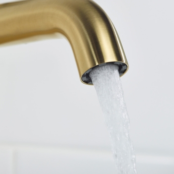 Bristan Molida Eco Start Basin Mixer Tap with Clicker Waste - Brushed Brass | Product Image