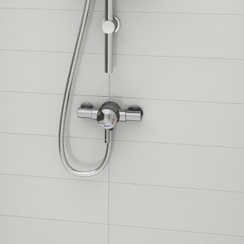 Bristan OPAC Thermostatic Exposed Mini Shower Valve with Lever Handle - Chrome