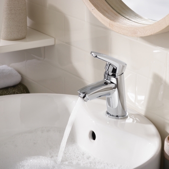 Bristan Orta Basin Mixer Tap With Clicker Waste - Chrome