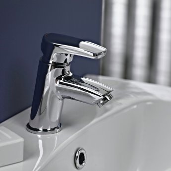 Bristan Orta Basin Mixer Tap With Clicker Waste - Chrome