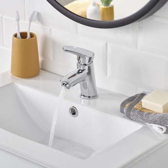 Bristan Orta Basin Mixer Tap With Clicker Waste - Chrome