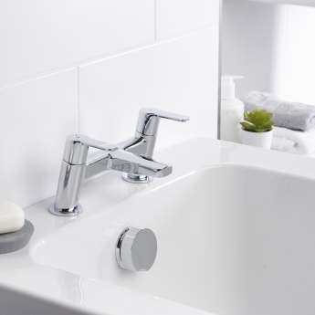 Bristan Pisa Bath Filler Tap Pillar Mounted - Chrome