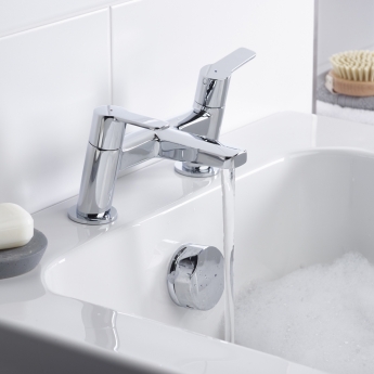 Bristan Pisa Bath Filler Tap Pillar Mounted - Chrome