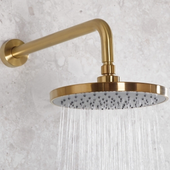 Bristan Prism Dual Concealed Mixer Shower with Shower Kit and Fixed Head - Brushed Brass | Product Image