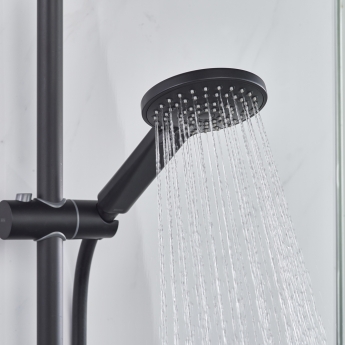 Bristan Prism Recessed Dual Concealed Mixer Shower with Shower Kit and Fixed Head - Black