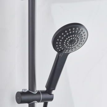 Bristan Prism Recessed Dual Concealed Mixer Shower with Shower Kit and Fixed Head - Black