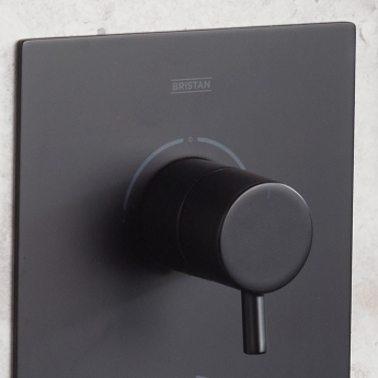 Bristan Prism Dual Concealed Mixer Shower with Fixed Head and Handset - Black | Product Image