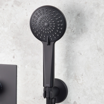 Bristan Prism Dual Concealed Mixer Shower with Fixed Head and Handset - Black | Product Image