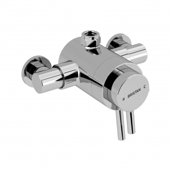 Bristan Prism Exposed Concentric Top Outlet Shower Valve Only - Chrome