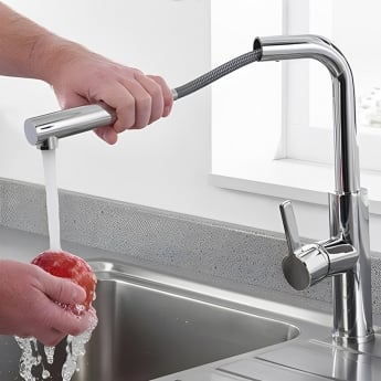 Bristan Profile Kitchen Sink Mixer Tap with Pull-Out Extending Hose - Chrome