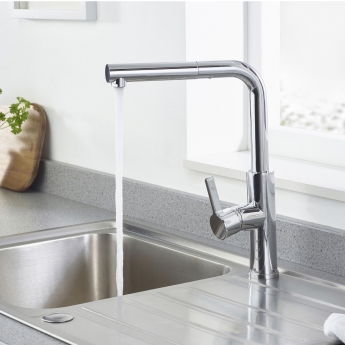 Bristan Profile Kitchen Sink Mixer Tap with Pull-Out Extending Hose - Chrome