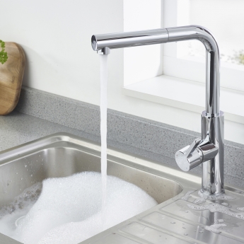 Bristan Profile Kitchen Sink Mixer Tap with Pull-Out Extending Hose - Chrome