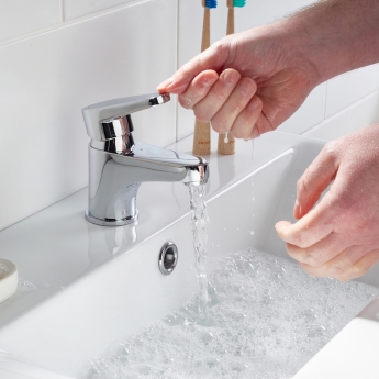 Bristan Quest Basin Mixer Tap with Clicker Waste - Chrome