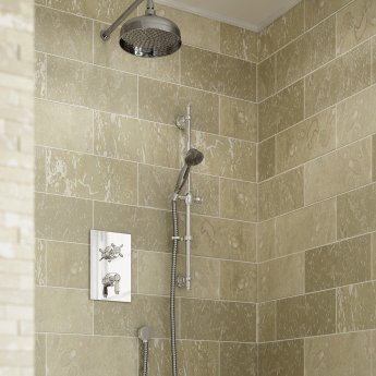 Bristan Renaissance Thermostatic Recessed Dual Control Shower Valve with Diverter - Chrome