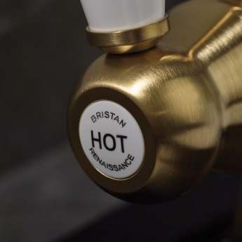 Bristan Renaissance EasyFit Mono Kitchen Sink Mixer Tap Dual Handle - Brushed Brass