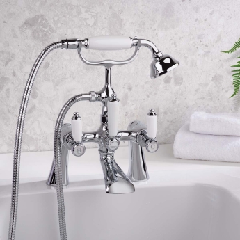 Bristan Renaissance Bath Shower Mixer Tap Pillar Mounted - Chrome | Product Image