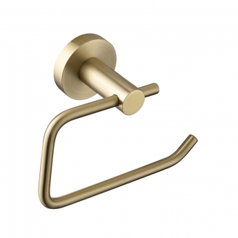 Bristan Round Brass Toilet Roll Holder - Brushed Brass