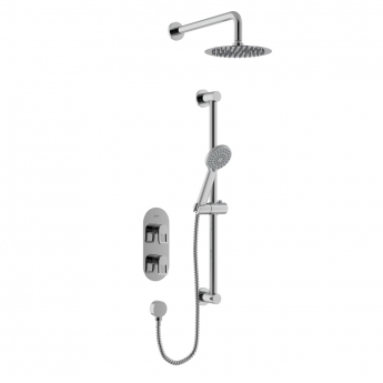Bristan Saffron Dual Concealed Mixer Shower with Shower Kit and Fixed Head - Chrome