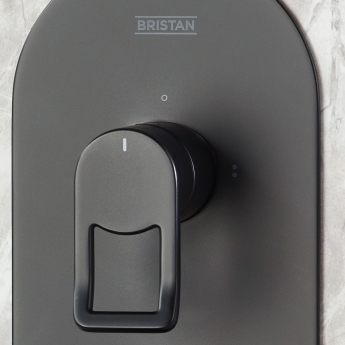 Bristan Saffron Dual Concealed Mixer Shower with Fixed Head and Handset - Black | Product Image