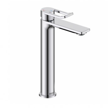 Bristan Saffron Eco Start Tall Basin Mixer Tap with Clicker Waste - Chrome