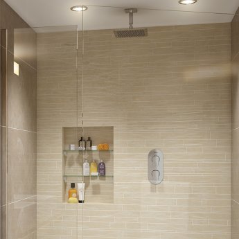 Bristan Sail Thermostatic Recessed Dual Control Shower Valve with Two Outlet Diverter - Chrome