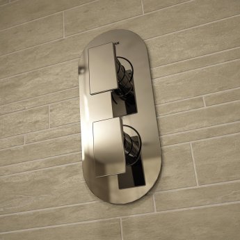 Bristan Sail Thermostatic Recessed Dual Control Shower Valve with Two Outlet Diverter - Chrome